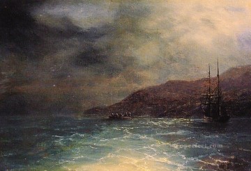 風景 Painting - イヴァン・アイヴァゾフスキーの夜行性航海の海の風景